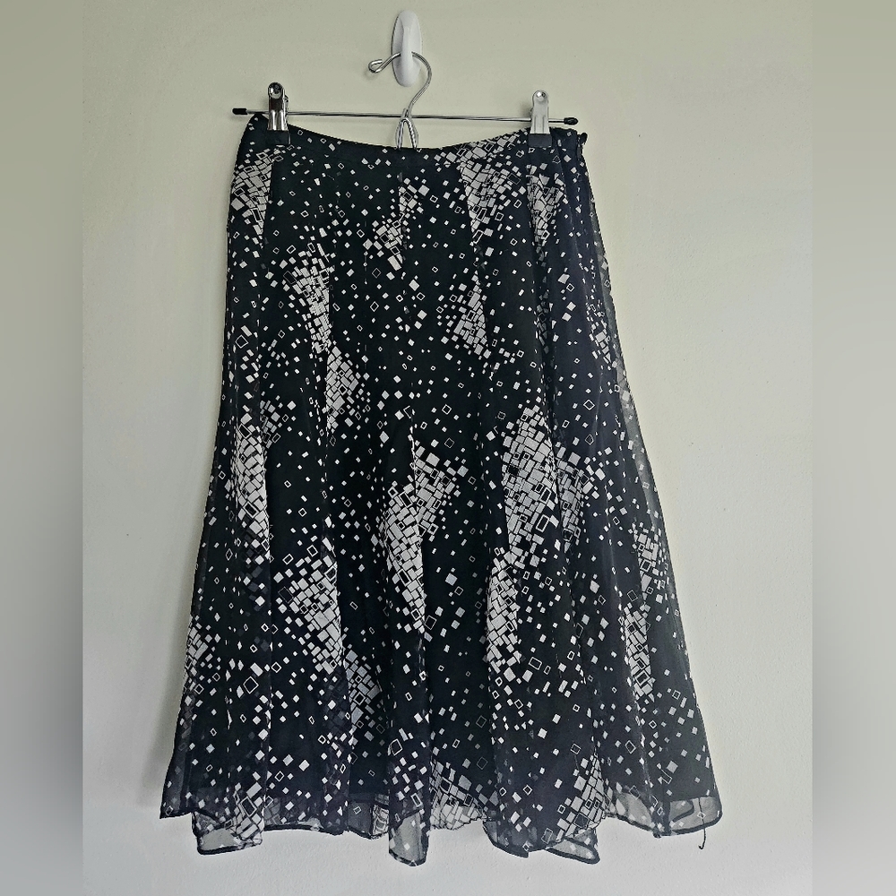Black & White Pleated Skirt